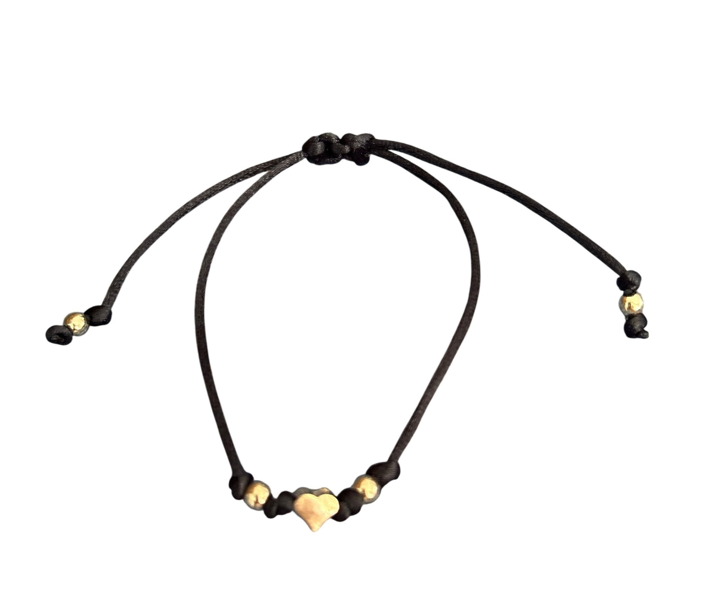Pulsera de Mujer Hecha a Mano con Hilo Chino y Dije de Acero Inoxidable | Ajustable con Nudo Corredizo