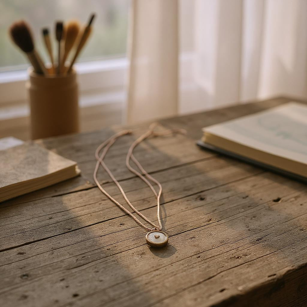 Collar Ajustable con Dije de Acero Inoxidable – Elegancia Artesanal para Cada Día - Collar de mujer