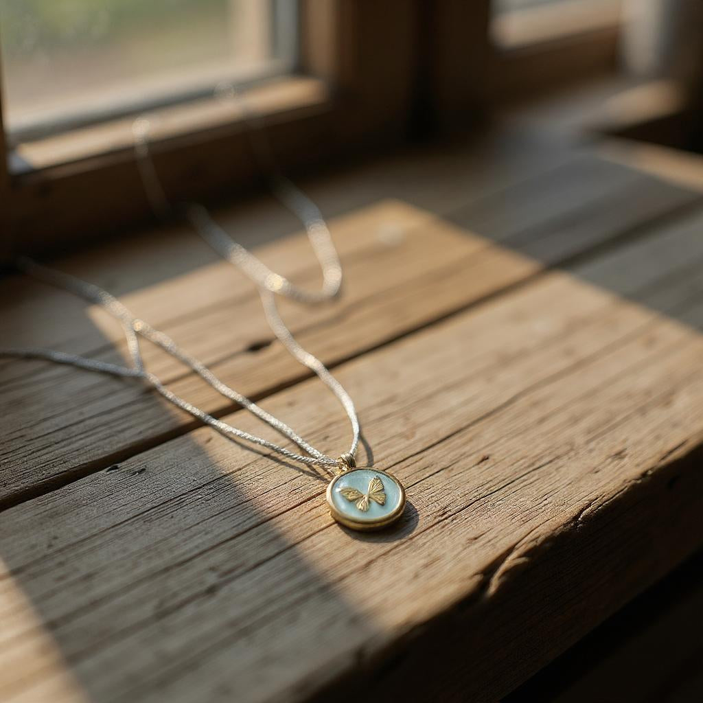 Collar Ajustable con Dije de Acero Inoxidable – Elegancia Artesanal para Cada Día