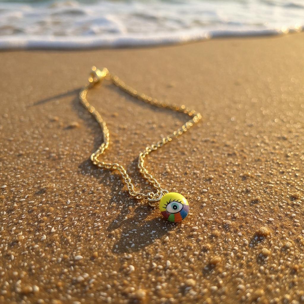 Collar de Cadena con Baño de Oro y Dije en Acero Inoxidable – Accesorios en tendencia - Collar de mujer