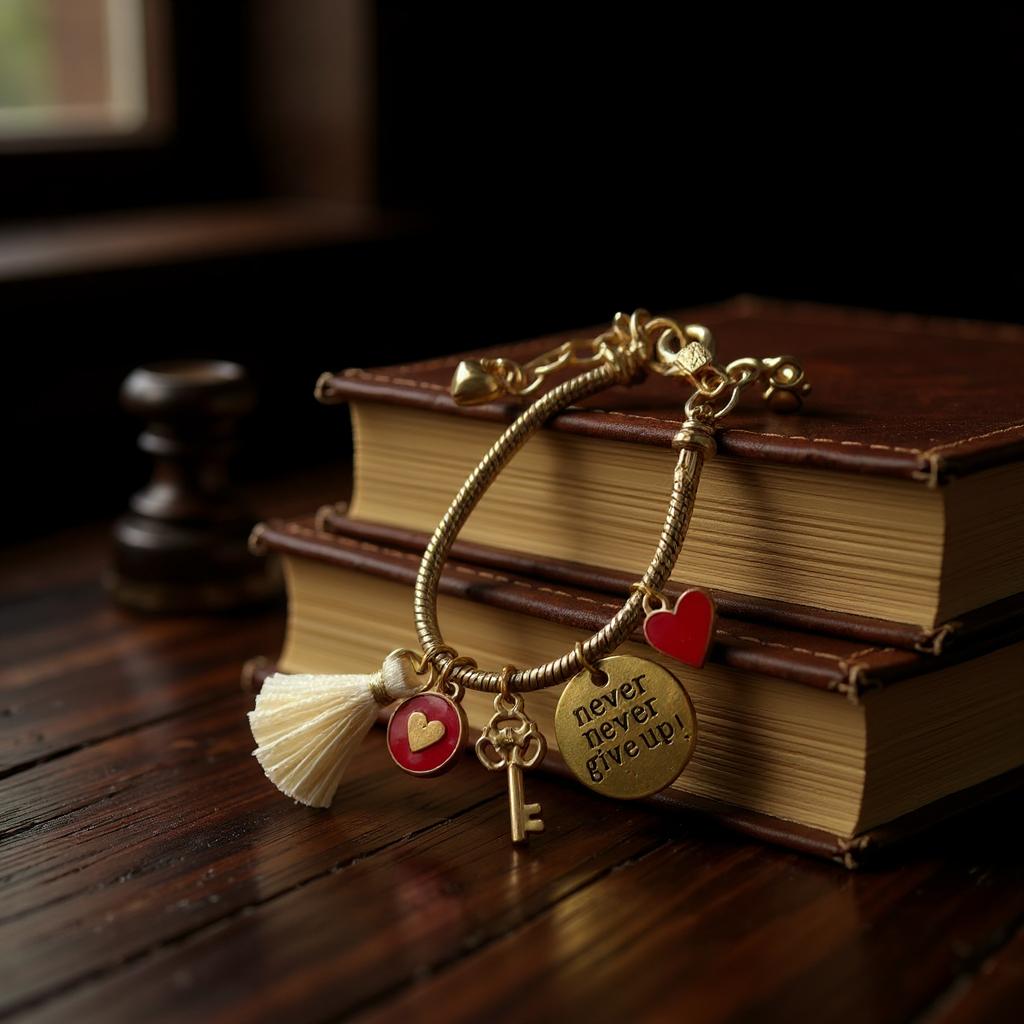 Pulsera de cordón de acero inoxidable bañada en oro con dijes colgantes y cierre extensible – Joyería elegante para mujer