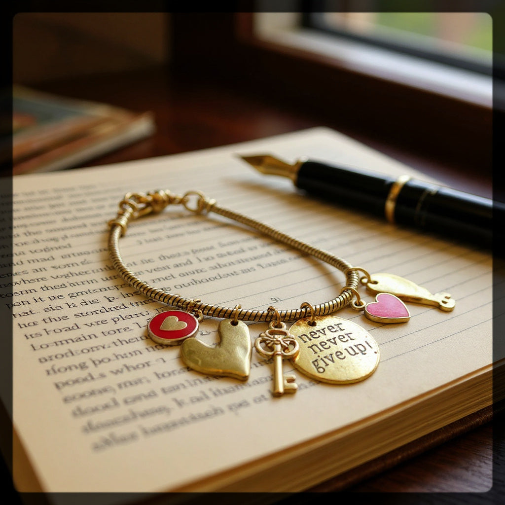 Pulsera de cordón de acero inoxidable bañada en oro con dijes colgantes y cierre extensible – Joyería elegante para mujer