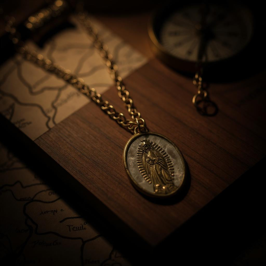 Collar de Cadena con Baño de Oro y Dije en Acero Inoxidable – Accesorios en tendencia - Collar de mujer