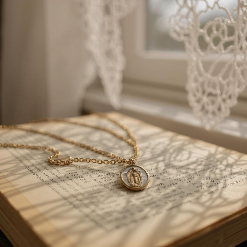 Collar de Cadena con Baño de Oro y Dije en Acero Inoxidable – Accesorios en tendencia - Collar de mujer