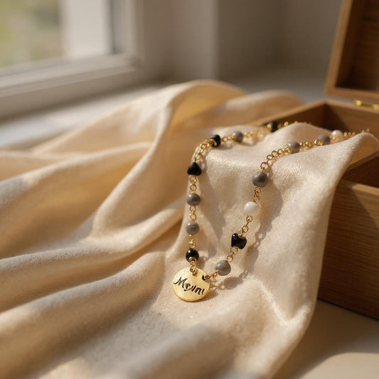 Collar de Cadena con Baño de Oro y Dije en Acero Inoxidable – Accesorios en tendencia - Collar de mujer